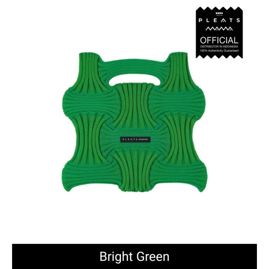 pleats mama mini bow bag bright green