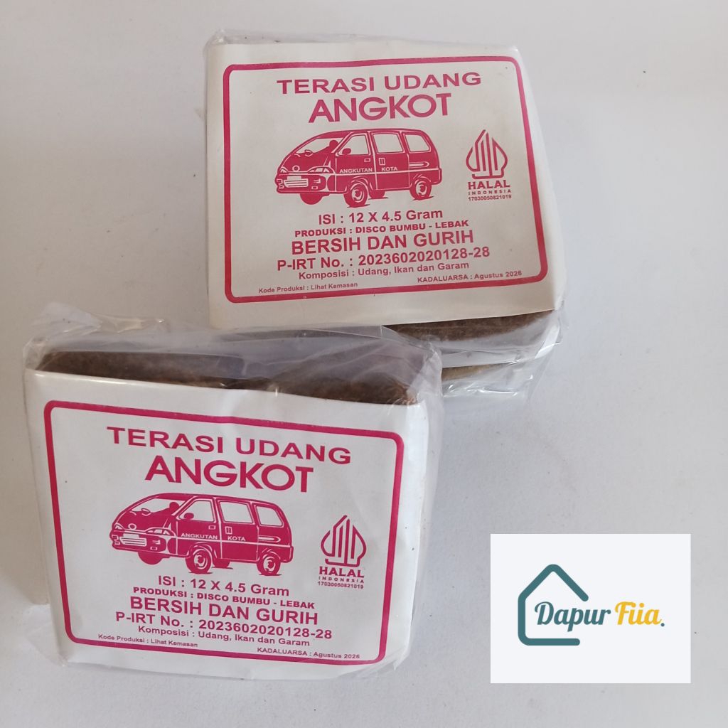 

terasi udang cap angkot 1 pack isi 12 pics - bumbu dapur - bahan masakan