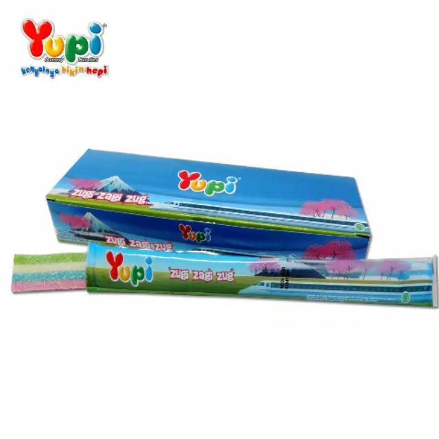 

Permen Yupi Zugi Zagi Zug Box isi 12pcs @13 gr / Yupi Kotak