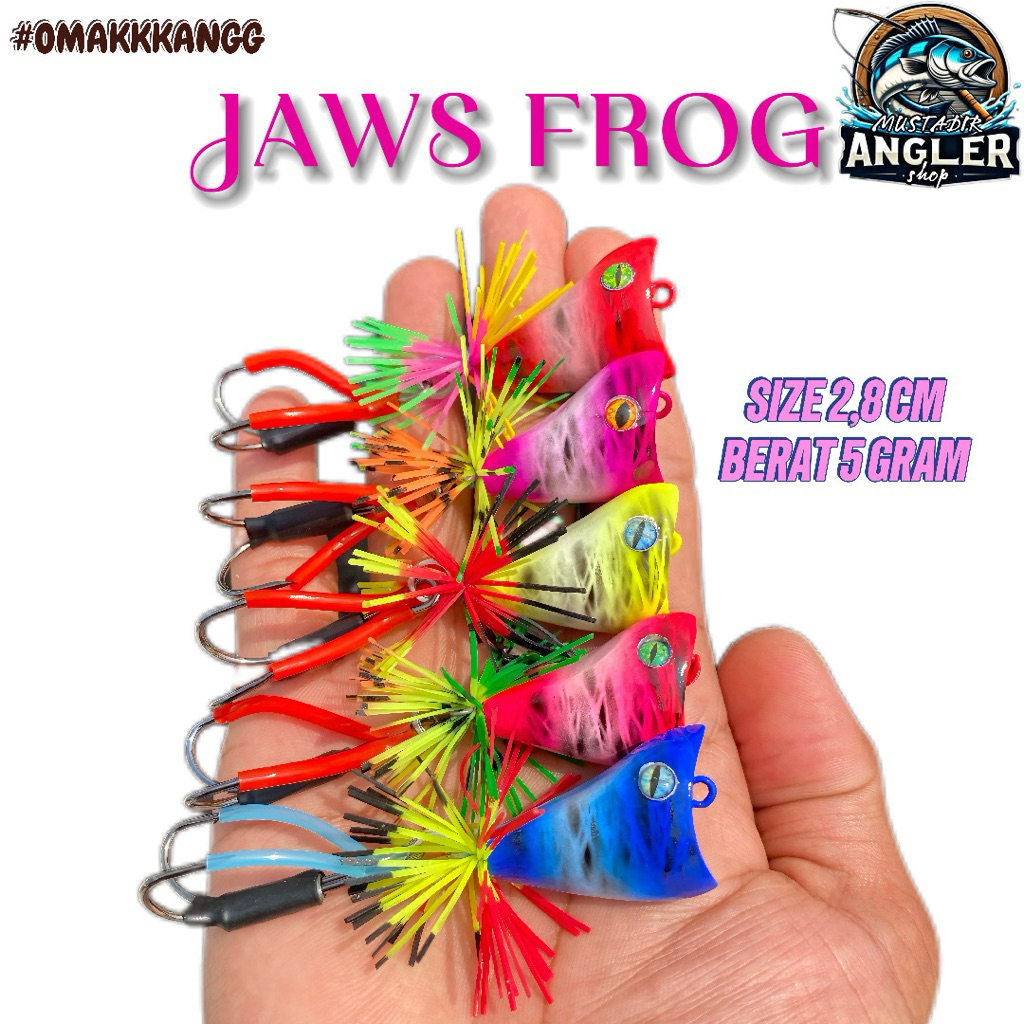 JAWS FROG 2,8 cm BERAT 5 gram DH 2/0   Lure casting ikan gabus