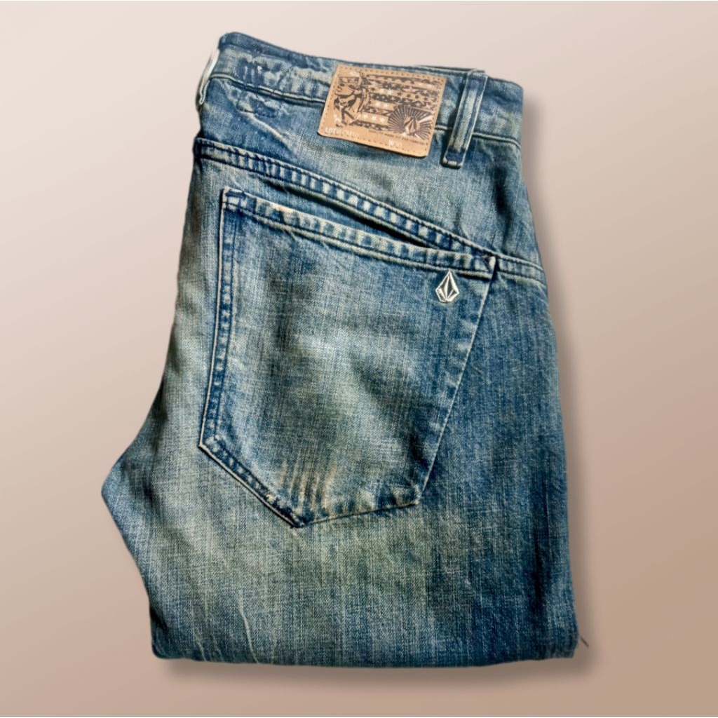 Celana panjang denim volcom slergo jeans ripped original