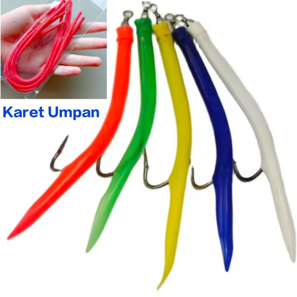 Karet sabiki karet umpan dan selang silikon gid glow In the dark umpan ikan umpan pancing karet untu
