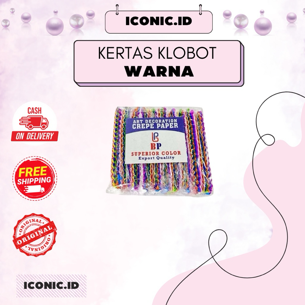 

Iconic.id - Kertas Klobot Warna / Kertas Pelangi / Kertas Crep Warna
