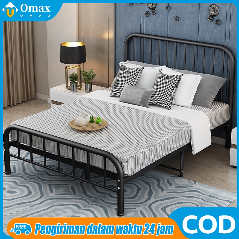 COD Dipan Tempat Tidur Dipan 120x200 Ranjang Besi 160x200 Rangka Tempat Tidur Besi Dipan Minimalis D