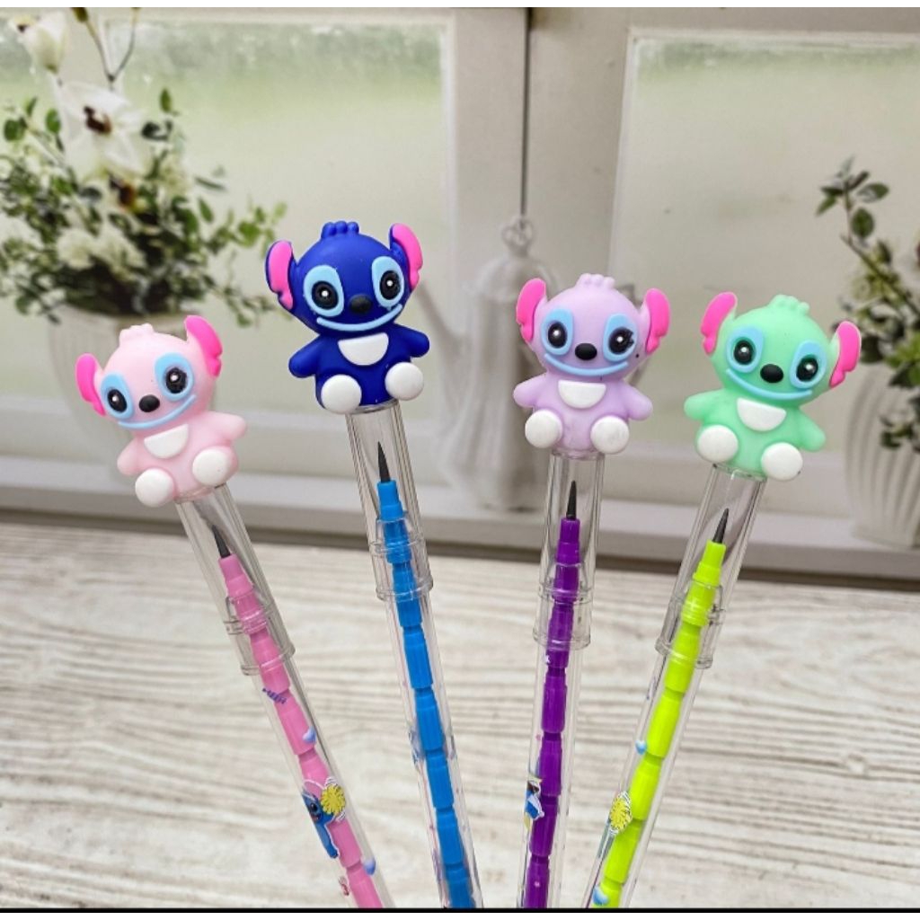 

Pensil Susun Stitch Pensil Motif Stitch Pensil Lucu Unik Alat Tulis Sekolah Stitch