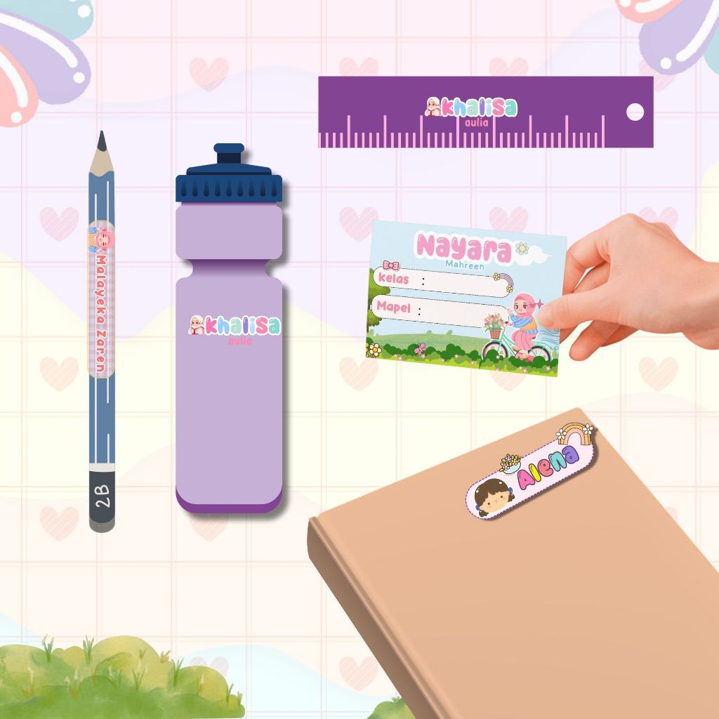 

Paket Sticker Nama sticker pulpen dan label Mapel