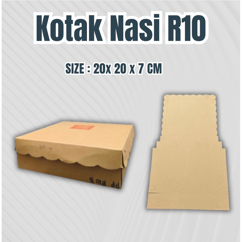 

GUDANG LAKBAN Kemasan Makanan Kemasan Catering R10K 310 GSM Non Laminasi Renda Polos / Kotak Nasi Termurah