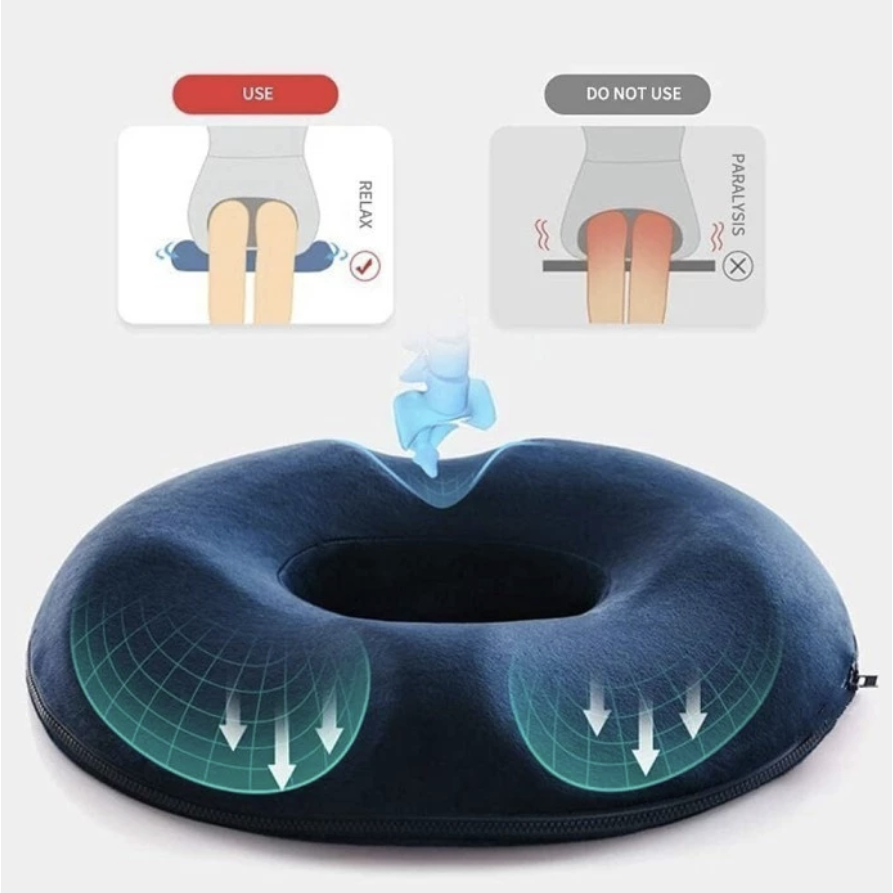Bantal Duduk Kursi Kantor Orthopedic Seat Bantal Donat Tulang Ekor Empuk Nyaman PREMIUM