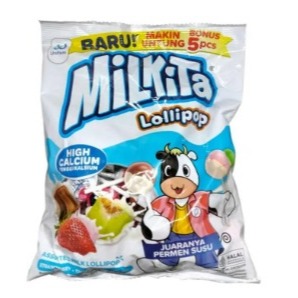 

Permen Susu Aneka Rasa Milkita Lollipop Refill Sack isi 30 + 5 pcs