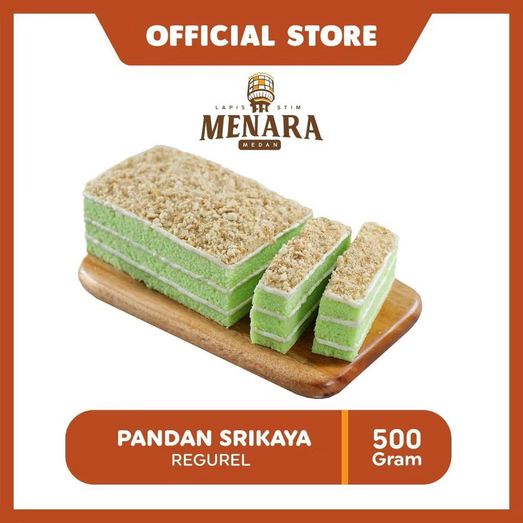 

Lapis Bolu Menara Pandan Srikaya - Reguler Pack (500 Gr)