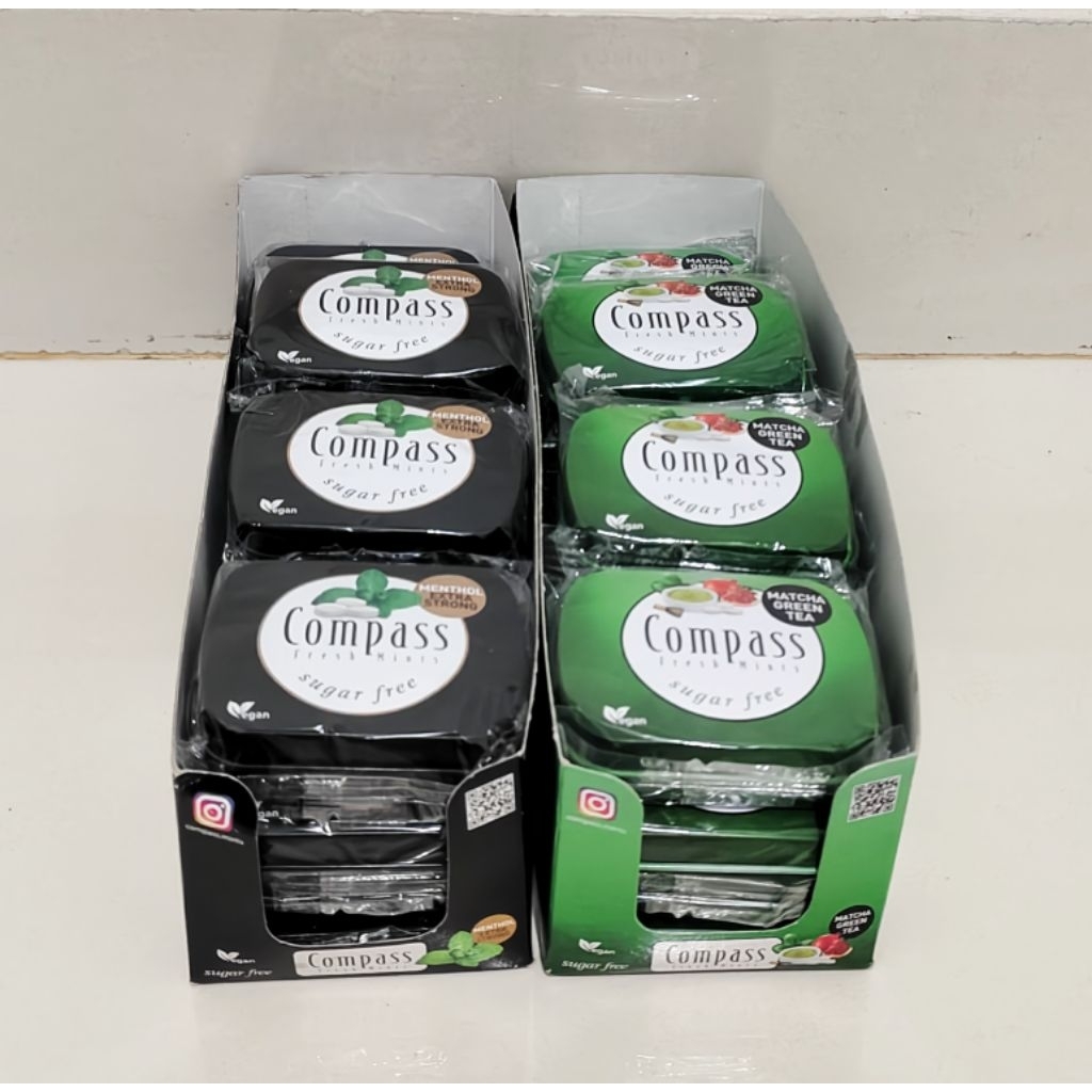 

Compass Fresh Mints 14 gram (Kemasan Kaleng) Sugar Free - Permen Mint Sugar Free