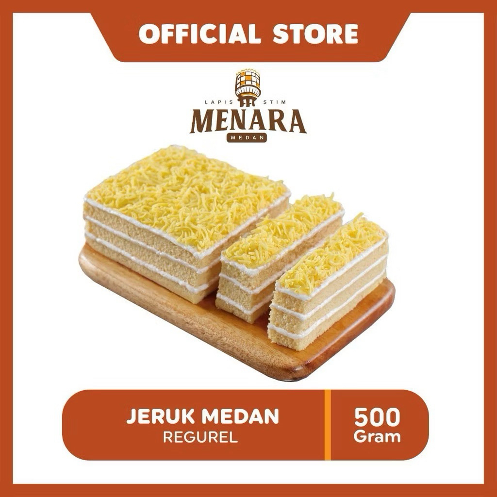 

Lapis Bolu Menara Jeruk Medan - Reguler Pack (500 Gr)