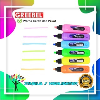 

Stabilo / Highlighter HL-701 COLORS ORIGINAL /Stabilo warna warni/Penanda catatan