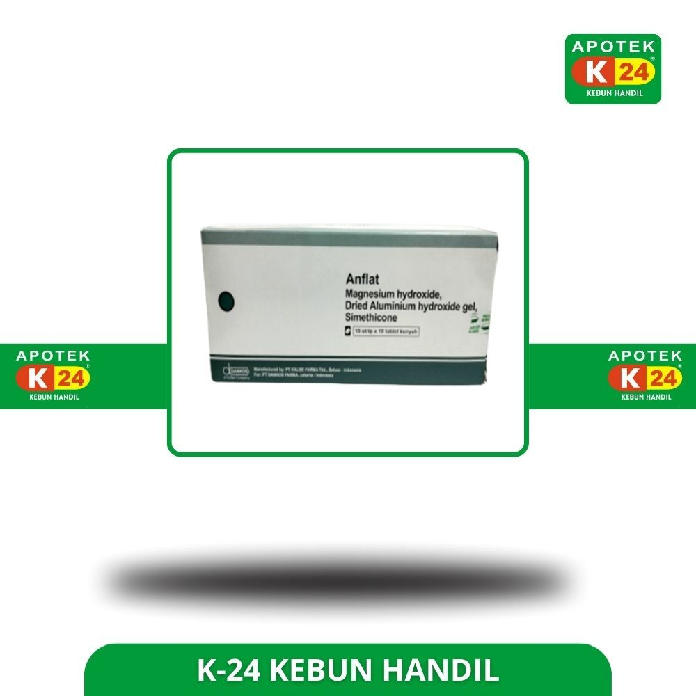 ANFLAT TABLET OBAT MAGH LAMBUNG PER KEPING 10 TABLET KUNYAH
