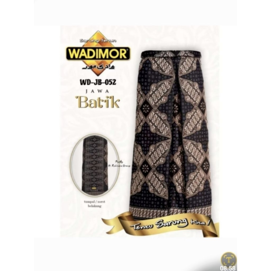 sarung wadimor jawa batik dasar hitam motip pilihan
