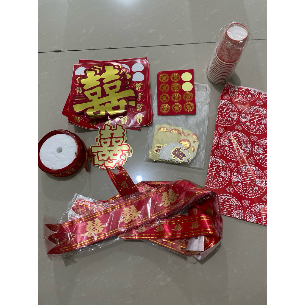 

Sticker Pernikahan / Gelas Pernikahan / Pita Serut Pernikahan NEW