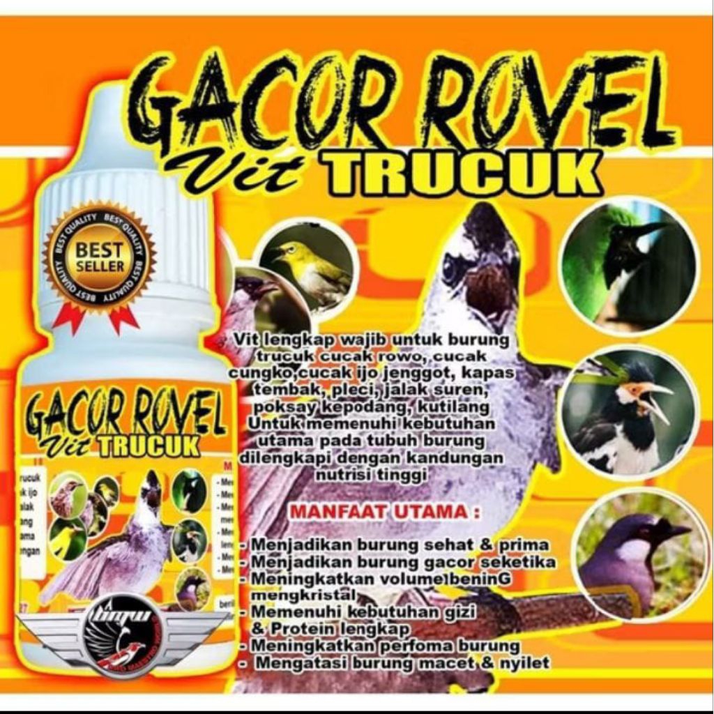 Vitamin Gacor Rovel Burung Trucuk Vitamin Penggacor Burung