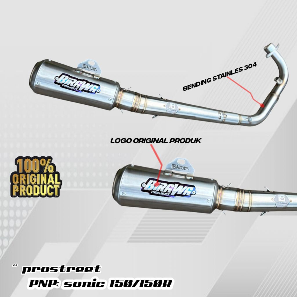 knalpot racing birawa project sonic 150/150R