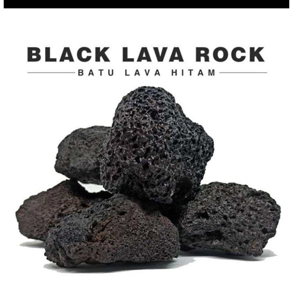 Batu lavarock hitam/Batu lava hitam 1kg/Batu aquascape/Batu lava