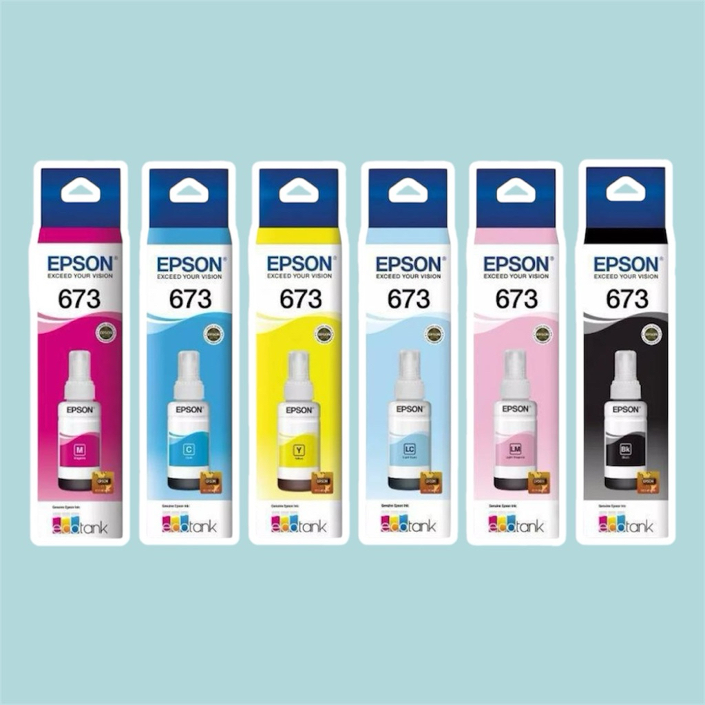 KEMASAN BARU TINTA EPSON 673 UNTUK PRINTER EPSON L800 | L805 | L810 | L850 | L1800