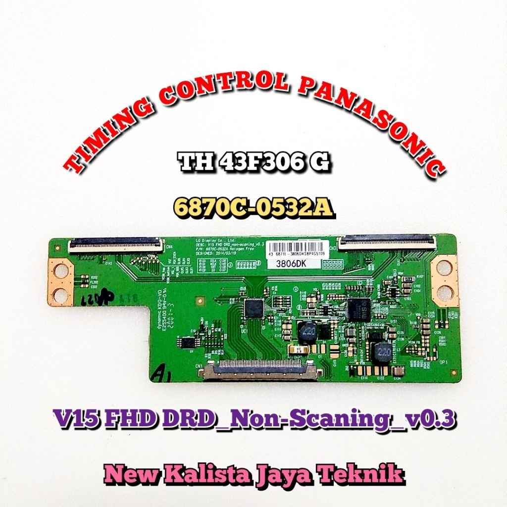 TCON TV PANASONIC 43F306G ORIGINAL V15 FHD TCON TH-43F306G TIKON TV TH43F306G TCON PANASONIC 43F306 