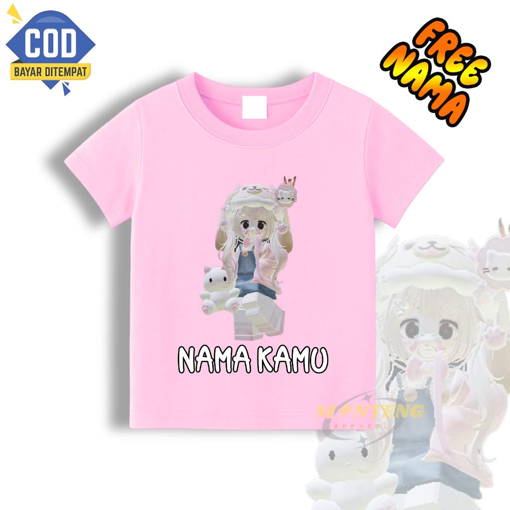 KAOS ANAK PEREMPUAN ROBLOX GIRL7/KAOS ANAK ROBLOX AVATAR PREMIUM FREE NAMA