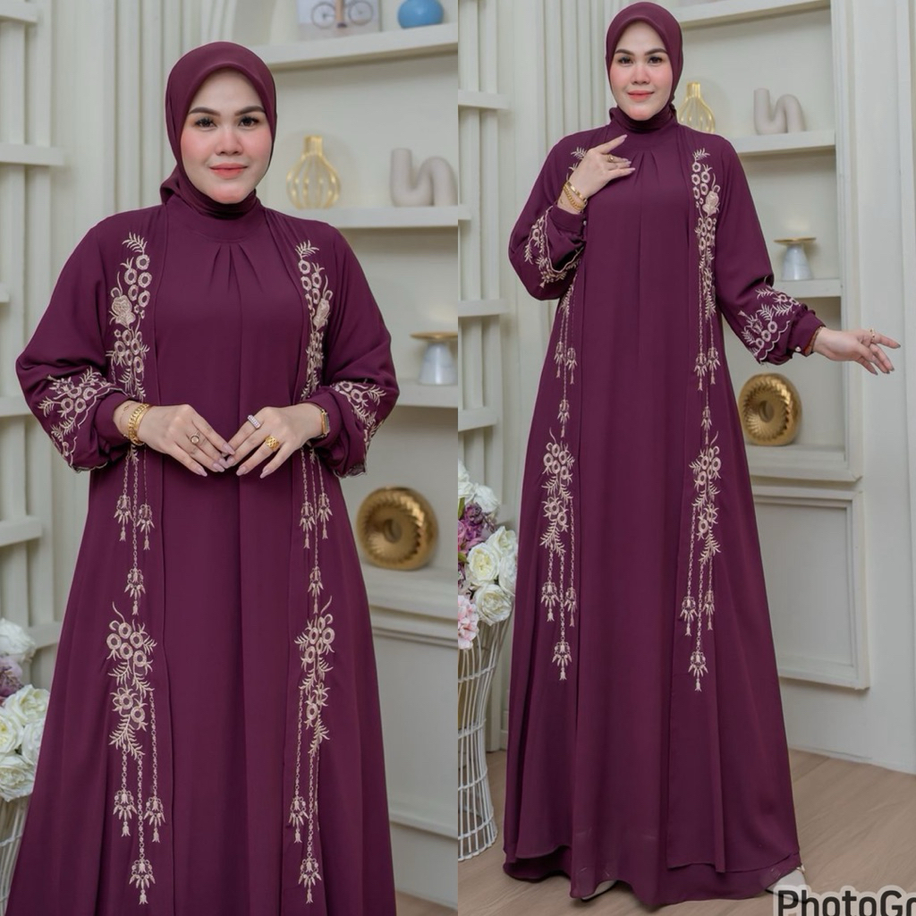ALENA ABAYA SET OUTER BORDIR ALENA ARABIAN ABAYA GAMIS SET OUTER BORDIR GAMIS TERBARU GAMIS SET OUTE