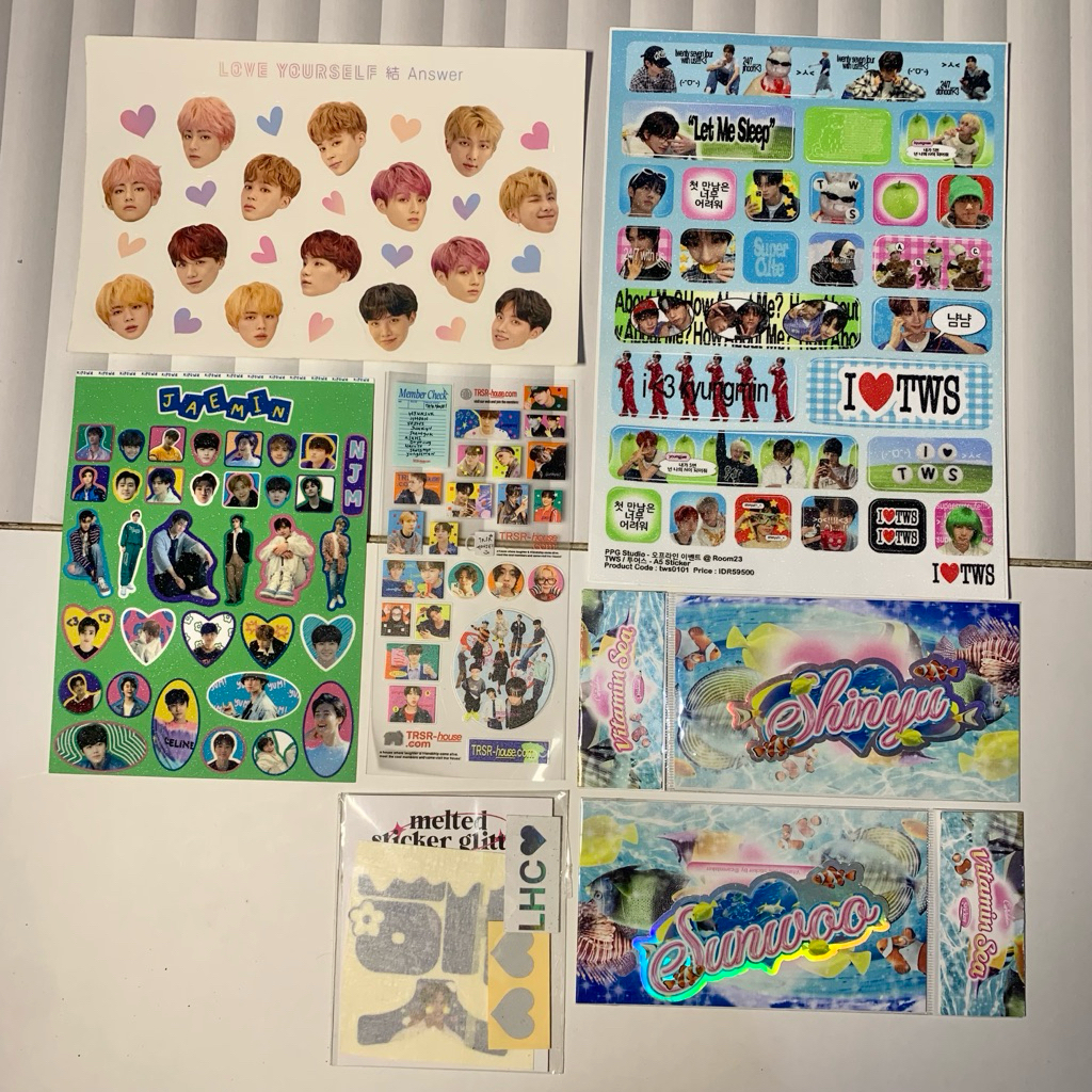 

(NEW) STICKER A6 GLITTER JAEMIN NCT DREAM DECO KPOP, GLITTER TWS BY PPGSTUDIO, STICKIES NAME LETTER VITAMIN SEA SUNWOO SHINYU THE BOYZ TWS, ALBUM BTS LOVE YOURSELF ANSWER, SHEET VINYL TRANSPARANT TREASURE, LIGHTSTICK NCT DECO HAECHAN