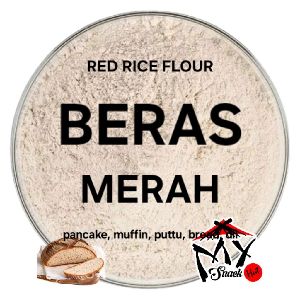 

TEPUNG BERAS MERAH 100GR RED RICE FLOUR POWDER CHEMBA PUTTU PODI LAAL CHAWAL ATTA HONG MI FEN