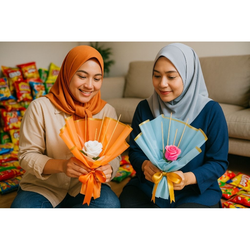 Buket kosongan/ Buket uang/buket Snack/buket costum/ Bouquet uang/buket hadiah/money bucket/ jasa bu