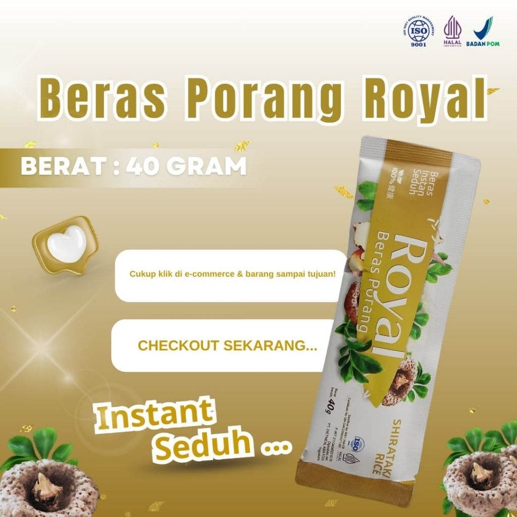 

Beras Porang ROYAL sacet 40 gram