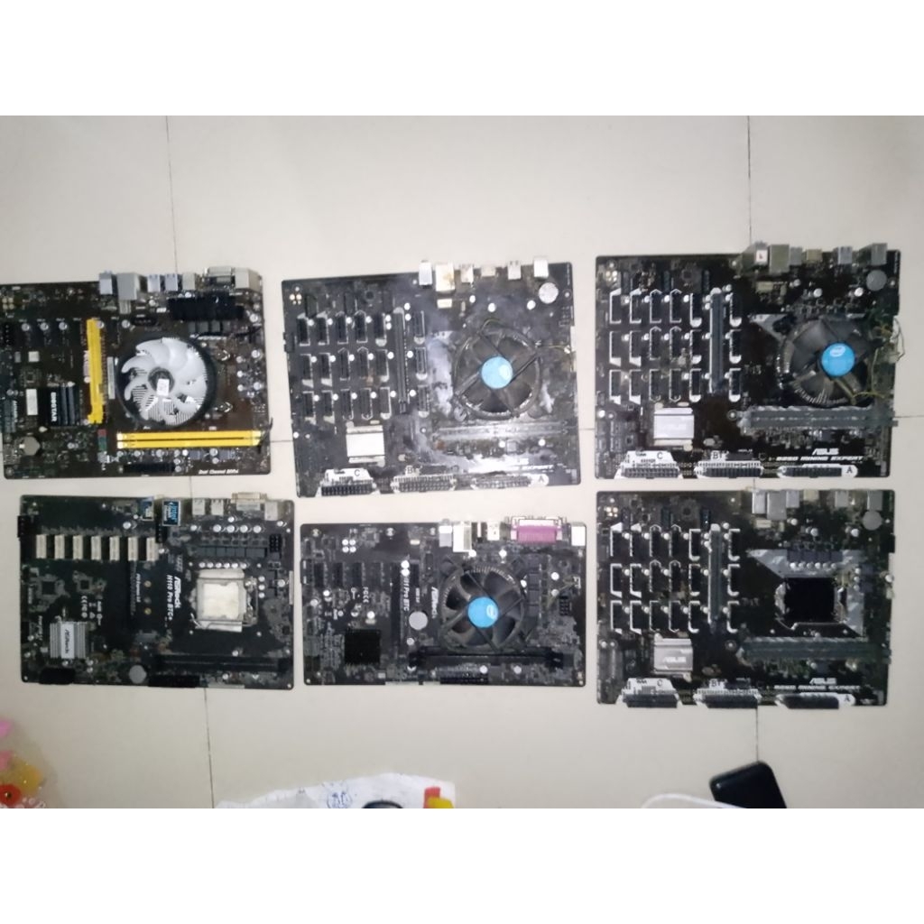 Jual Borongan 6 Motherboard Ex-Mining