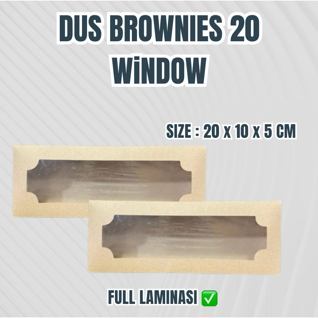 

Dus Brownies 20 x 10 x 5 cm / Kotak Brownies Termurah Full Laminasi & Ada Window