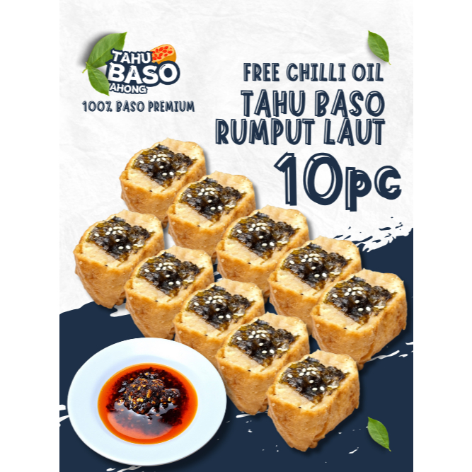 

Tahu Baso Premium Toping NORI – Daging Asli 100% + Free Sambal Chilli Oil / Spicy Mayo