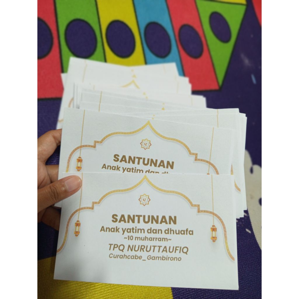 

Amplop Custom buat santunan anak yatim uk 15cm isi 50pcs