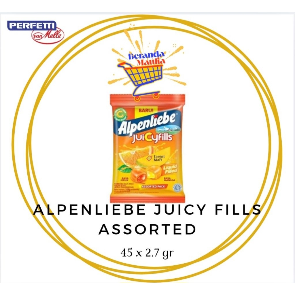 

Alpenliebe juicy fills assorted isi 45pcs
