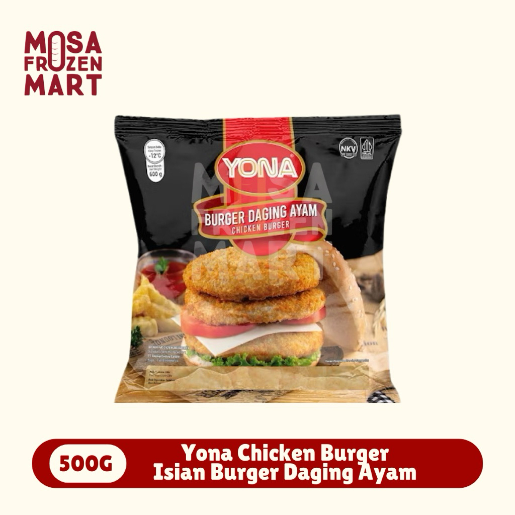 

Yona Chicken Burger Isian Patties Daging Ayam 500 Gr