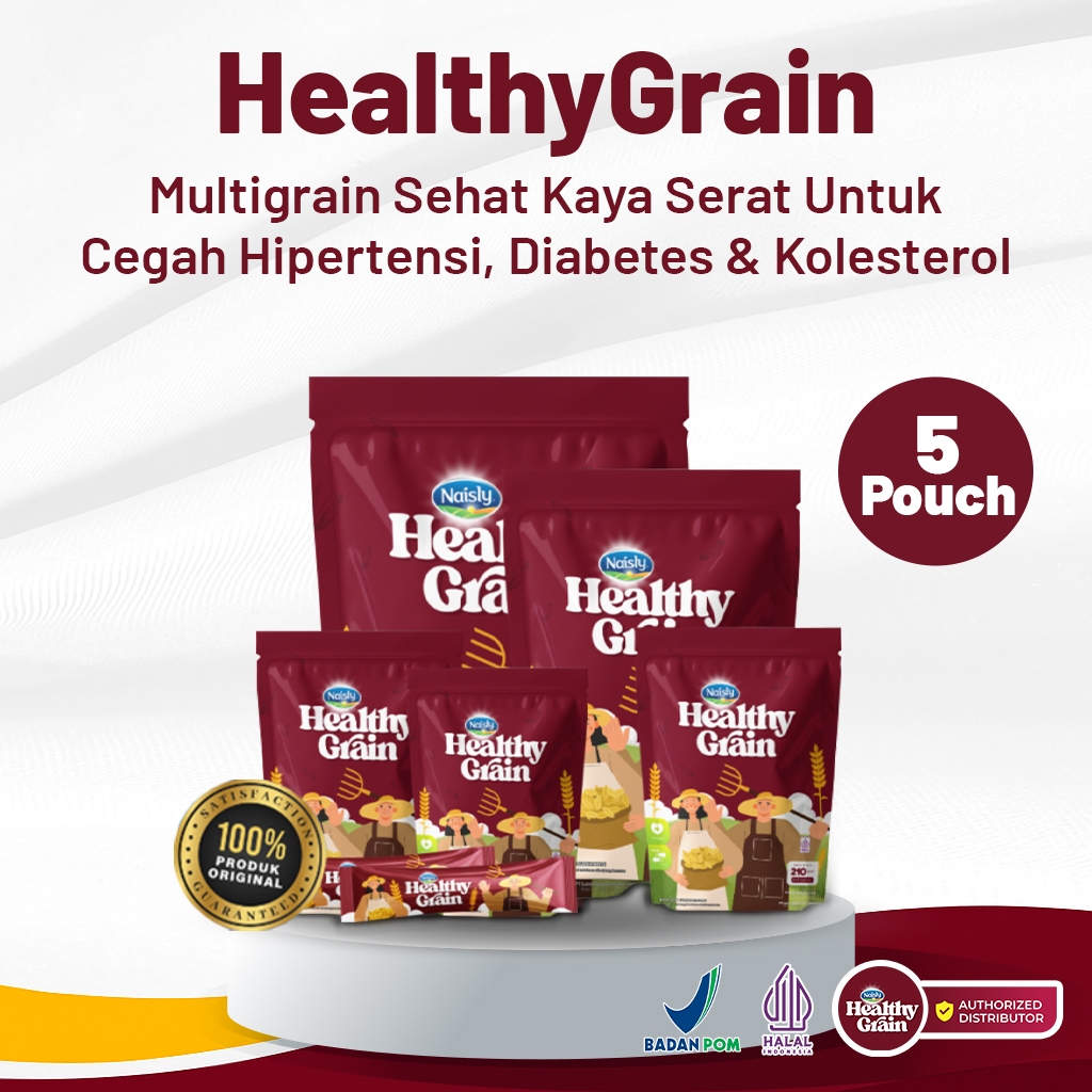

HealthyGrain - Multigrain Sehat untuk Menurunkan Hipertensi Diabetes dan Kolesterol 5 Pouch