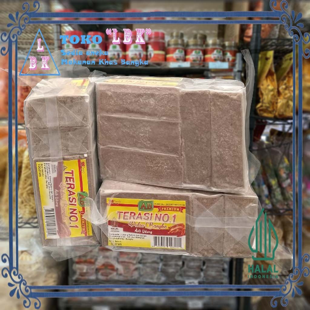 

Calok / Belacan / Terasi Pulau Bangka No.1 AB Premium Asli Udang Toboali 100 gr, 500 gr