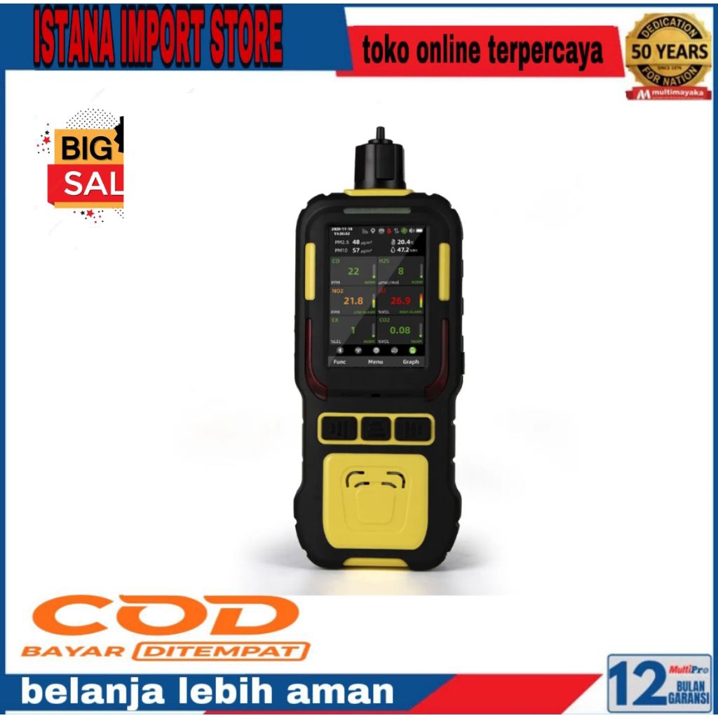 Bosean K-600M 6 in 1 Multi Gas Detector Portable Industry Gas detector built-in pump NH3 SO2 HCN CH4