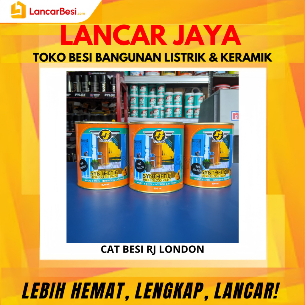 Cat Kayu & Besi RJ London 800ml | Cat Sythetic Super Gloss