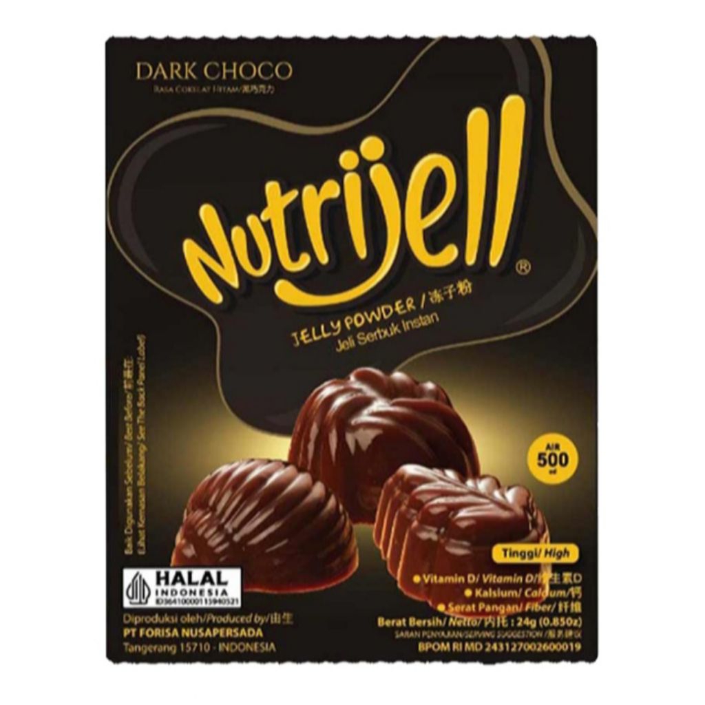 

NUTRIJEL JELLY SERBUK INSTAN RASA DARK CHOCO 24GR