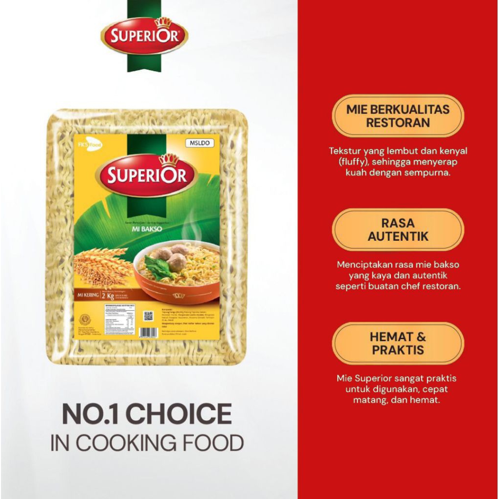 

Mi Superior Keriting - Mi Bakso - 1 Karton - 12 Keping - 50gr