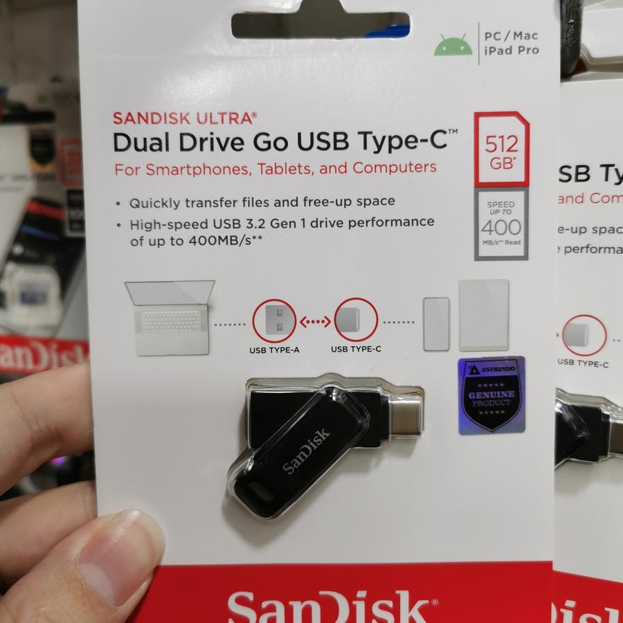 OTG SanDisk 512GB USB TYPE-C 3.0 Dual Drive OTG Flashdisk