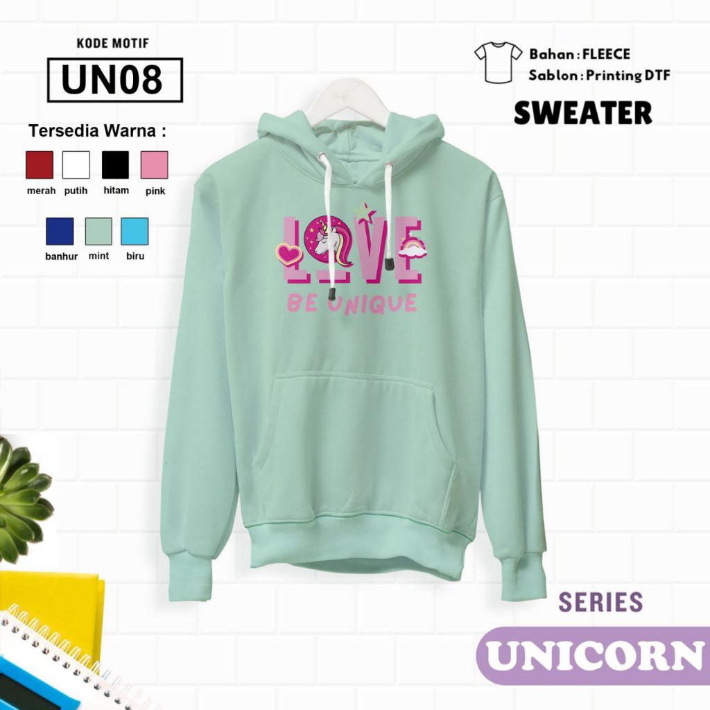 SWEATER ANAK MOTIF UNICORN