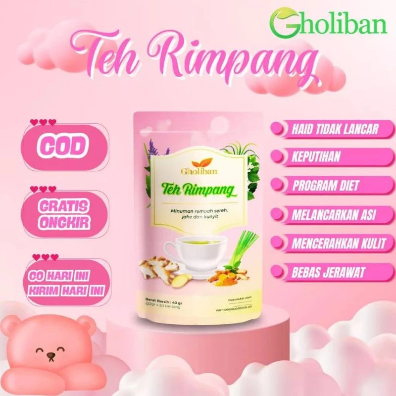 

Teh Rimpang Gholiban Teh Celup Rempah 100% Bahan Alami