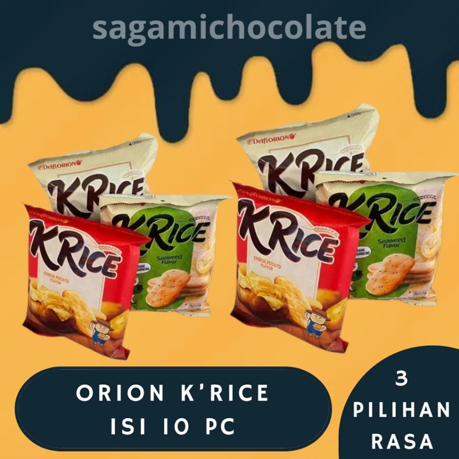 

DELFI ORION K'RICE SWEAWEED / CHEESE POTATO / SWEET ORI CRACKERS KOREA KREKERS BERAS KRICE