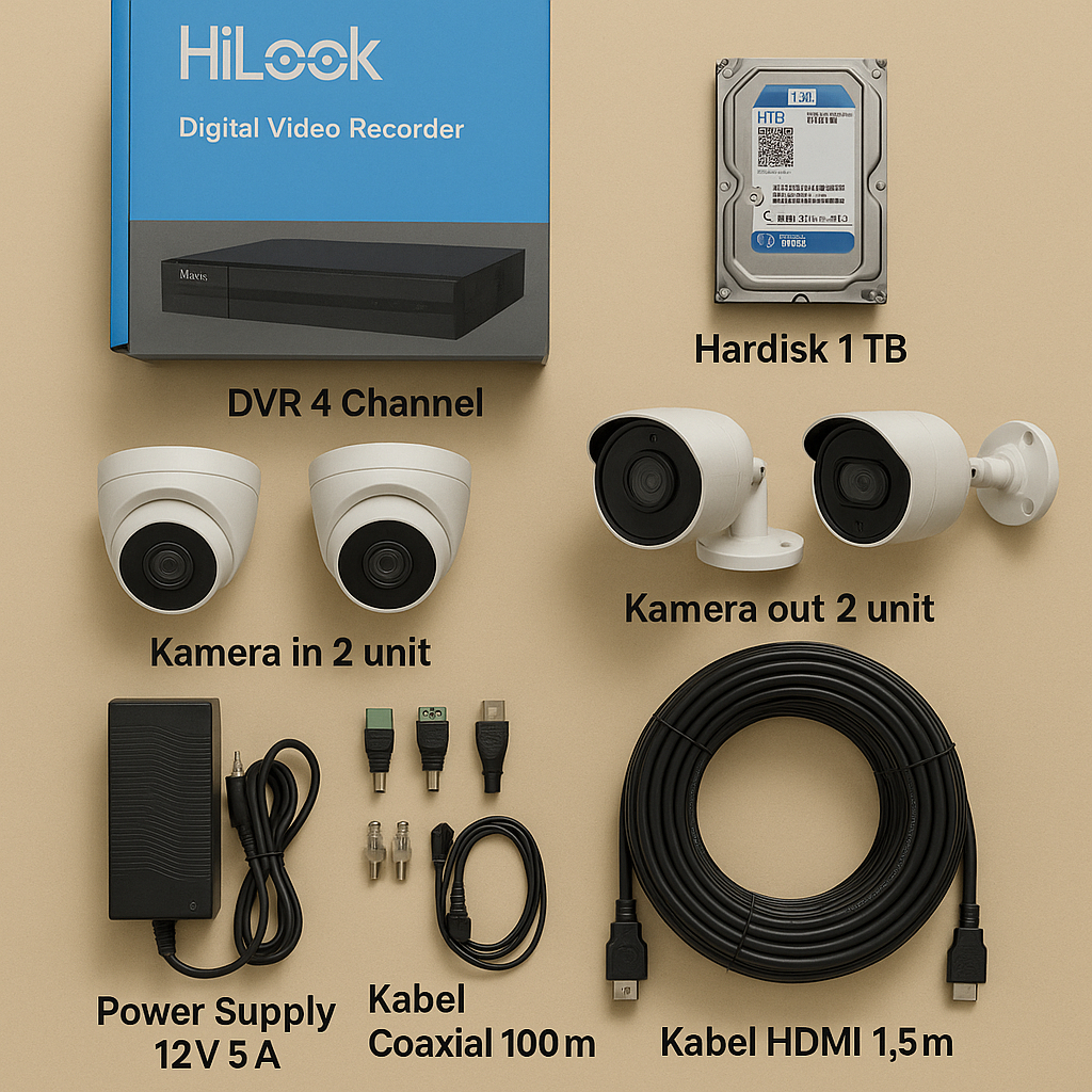 CCTV - Paket HILOOK CCTV 4 CHANNEL