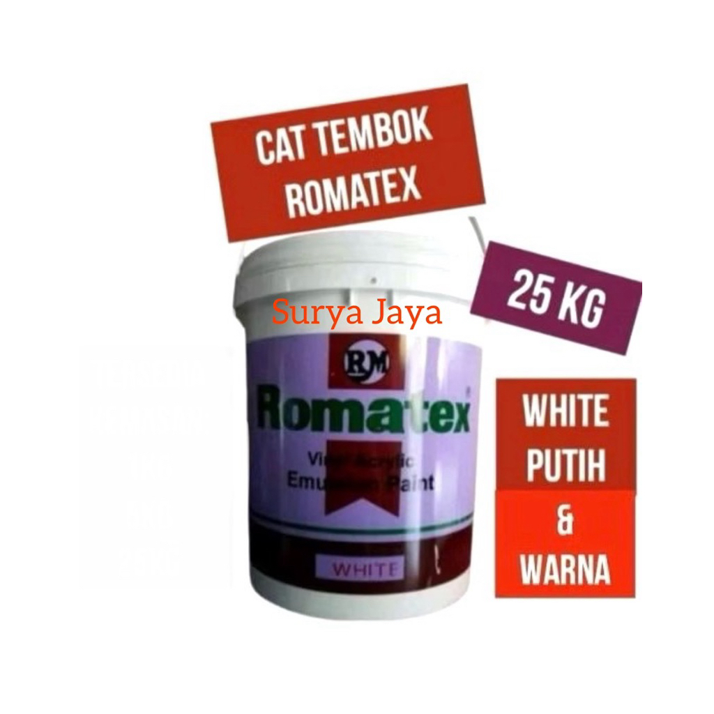 CAT TEMBOK ROMATEX 25 KG | PAIL
