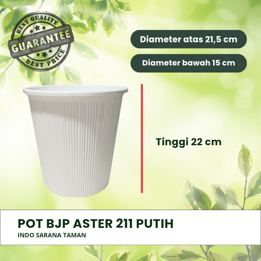 POT ASTER 211 PUTIH Pot Tanaman Pot Plastik Pot Bunga Grosir Pot dan Perlengkapan Taman